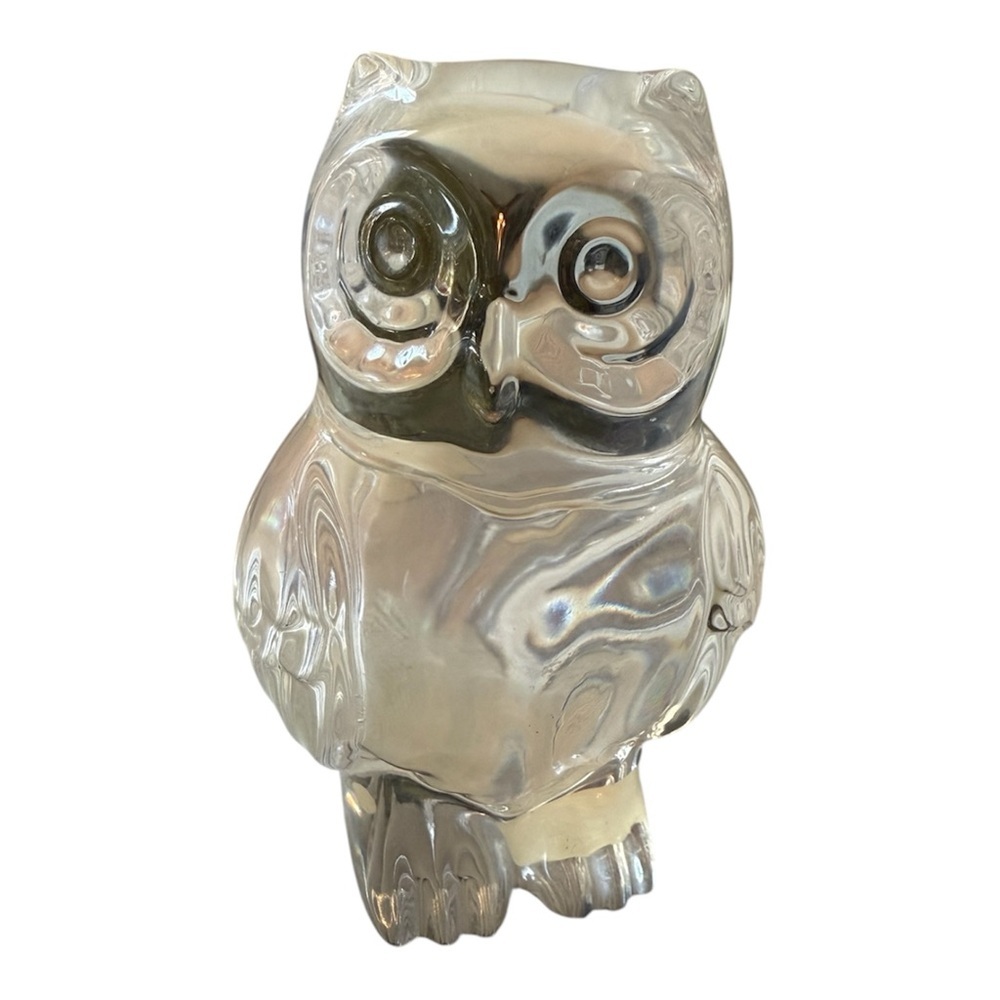 Princess House Lead Crystal Owl Paperweight